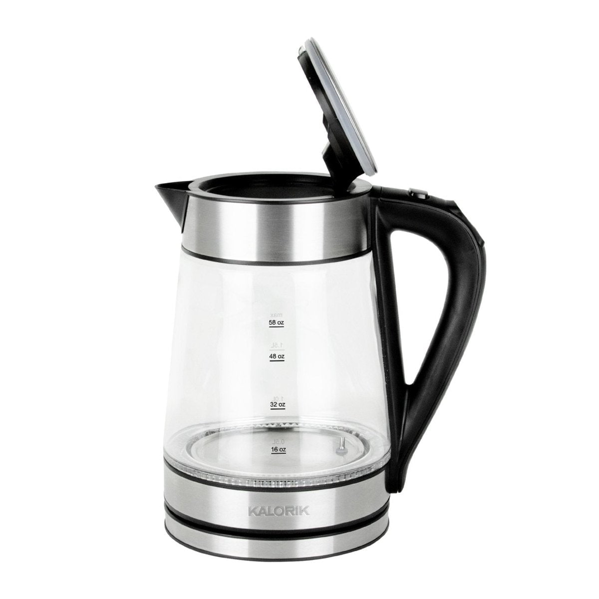 Restored Kalorik 1.7 Liter Digital Temperature Variable Rapid Boil Electric Kettle, Stainless Steel (Refurbished)