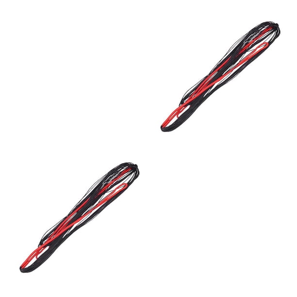 Soidarity Accesorios para lazos, 12 hebras, tejido bicolor Hunter, resistente a la abrasión, suministros de tiro con de vuelo rápido, cuerda de negro rojo 60 pulgadas 2Conjunto