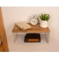 thumbnail image 2 of Floating Nightstand with White Metal Base, Wooden Top and Sturdy Metal Base, Minimalist Bedside Table, Wall Mounted Shelf, Bedside Shelf (CAPETOWN), 2 of 7