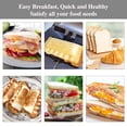 thumbnail image 4 of Máquina para hacer sándwiches para el desayuno, tostadora de perritos calientes, sartén antiadherente para freír panqueques con asa extraíble, 4 of 5