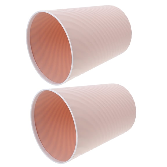 TABLZONE Set of Plastic Small Trash Bins No Lid, Compact Waste Baskets for Bathroom, Office, Bedroom, and Home Use