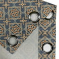 thumbnail image 5 of Ambesonne Vintage Grommet Curtain, Delicate Little Florets, 50" x 63", Dark Blue Orange, 5 of 6