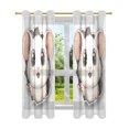 thumbnail image 7 of Yayeee Window Curtains Light Filtering 63"x52" Grommet Panel Pair Home Living Room Decor, White Mouse, 7 of 7