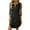 Black, variant on Women's Floral Embroidered A-Line Dress - 3/4 Sleeve Sheer Floral Print Casual Elegant Dress Knee-Length, for Office & Party