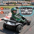 thumbnail image 3 of Joyracer 24V Go Kart for Kids 6-12, 2x400W Motors Electric Drift Car with Adjustable Length, 360° Drift Mode, 6.5 MPH High Speed Racing Car, Bluetooth Music,Silver Gray, 3 of 9