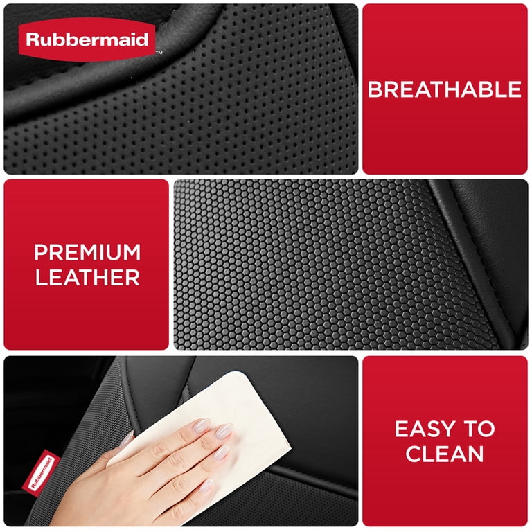 Rubbermaid 2-Piece Cellular Faux Leather Seat Cover, Black photo 5