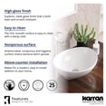 thumbnail image 5 of Karran Usa Vc-302 Valera 15-1/2" Oval Vitreous China Vessel Bathroom Sink - White, 5 of 5