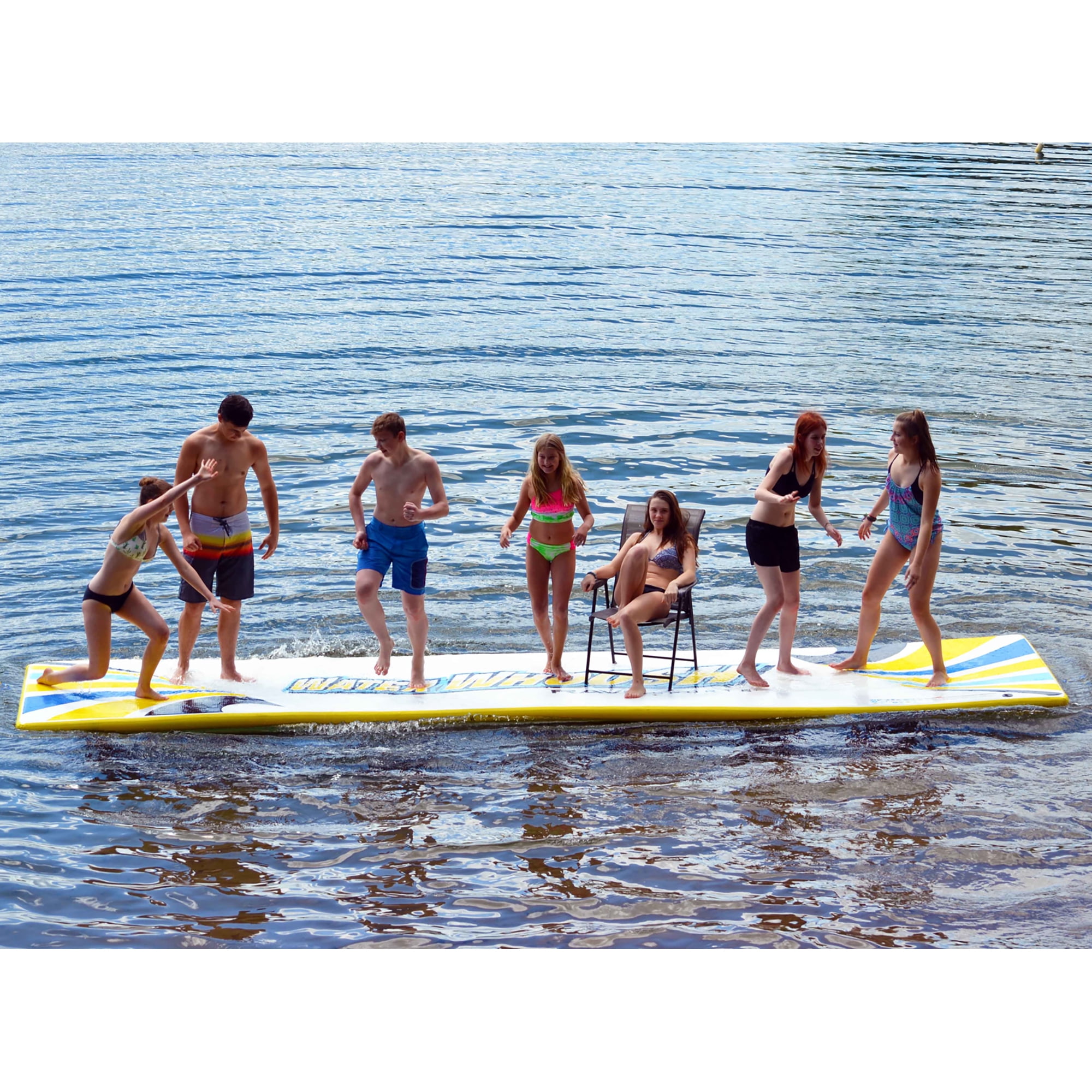 RAVE Sports Whoosh 20 Foot Inflatable Floating Water Mat with Air Pump