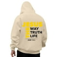 thumbnail image 2 of Christian Hoodies for Men 2025 The Jesus Way Truth Life Hoodie Hooded Sweatshirt with Pocket Pullover Mens Hoodies, 2 of 6
