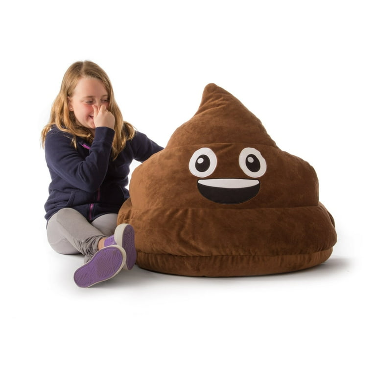 Poop emoji bean bag chair deals