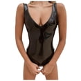 thumbnail image 1 of Gibobby Conjunto de lencería de encaje Sexy Leath Jumpsuit Body Teddy Ropa interior Ropa de dormir Lencería Ropa interior(Negro, XXL), 1 of 5