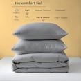 thumbnail image 2 of 132x120 Duvet Cover Set 3 sided Zipper Duvet Cover Alaskan King Size - Microfiber with 3 sided Zipper Close, 3 PCS Duvet Cover & 2 Pillow Cases(20'X40) Silver Gray, 2 of 7