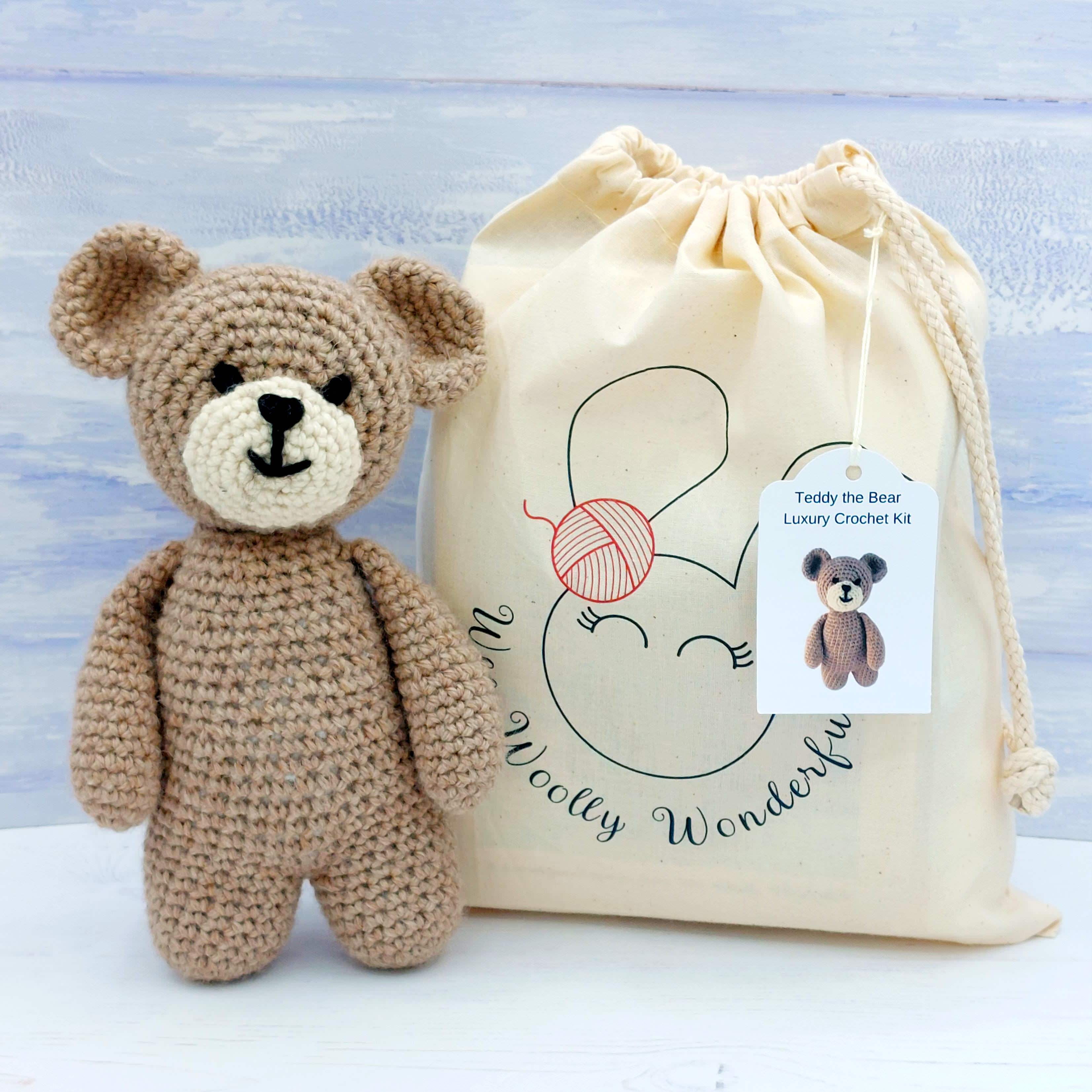 Crochet Kit - Teddy the Bear Complete Beginner Crochet Kit with video tutorials