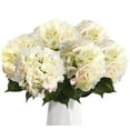 thumbnail image 4 of 3 Pcs Artificial Hydrangea Flowers 20.8" Wedding Party Flowers Arrangement White Pink, 4 of 7
