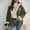 #172-Army Green, variant on Ounisa Womens 2025 Winter Fuzzy Fleece Jacket Hooded Color Block Patchwork Cardigan Coats Outerwear with Pockets