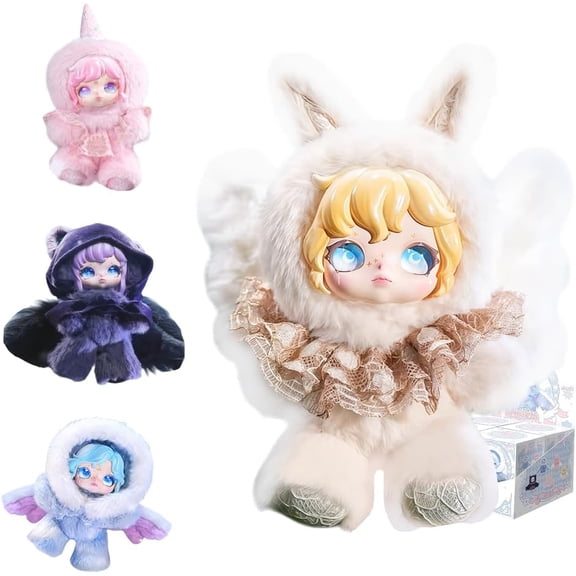 Plush Blind Box, Cute Plush Keychain Blind Box, Kawaii Soft Stuffed Doll Collectible Plush Figure Toy, 1 of 5 Possible Styles, Surprise Birthday Gift for Teens Girls & Adults (Single Box)