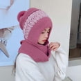 thumbnail image 5 of Winter Beanie Hat Women Slouchy Knit Warm Wool Scarf Integrated Pullover Cute Parent Child Knitted Cap, 5 of 7