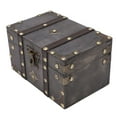 thumbnail image 1 of Wooden Treasure Chest, Durable Wood Wide Application Wooden Jewelry Box  For Cards, 1 of 8
