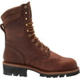 thumbnail image 6 of Men's Thorogood 9" Steel Toe WP/Insulated Logger Work Boot (U.S.A.) 804-3554, Brown, 6 of 8