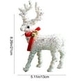 thumbnail image 3 of AuroraX White Christmas Decoration Plastic Bohemian Small Cute White Elks Figurines Iridescent for Birthday,Xmas Gifts,Desktop Decor, 3 of 6