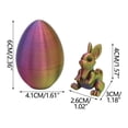 thumbnail image 3 of Easter 3D Printed Mystery Rabbits Egg Fidget Toy Surprise Reveal for Stress Relief Focus Calming Sensory Play Imaginative Storytelling Role Play Gift for Easter Hunt Decoration and Keepsake, 3 of 6