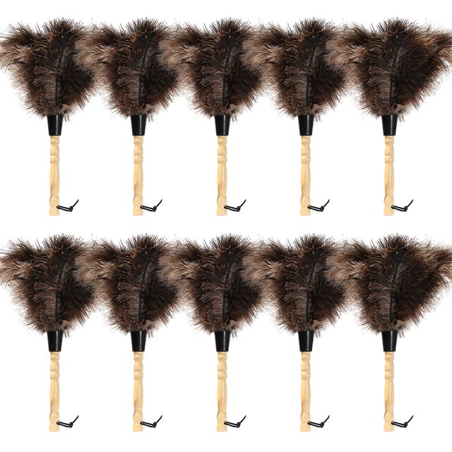 Plumero iHuFeather, plumas de avestruz, 35 cm, color natural, 10 unidades