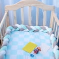 thumbnail image 4 of Bebé Trenzado Cuna Parachoques Twisted Bed Circumference Knot Raya Almohada Largo Nursery Ropa De Cama Cojín 1111Fourone MY2690, 4 of 6