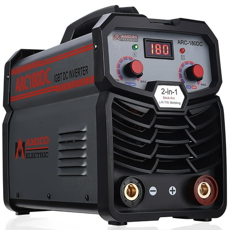 ARC-180DC, 180 Amp Professional Stick Arc Lift-TIG Welder, Use E6010 E6011 E6013 E7014 E7018 etc. 80% Duty Cycle