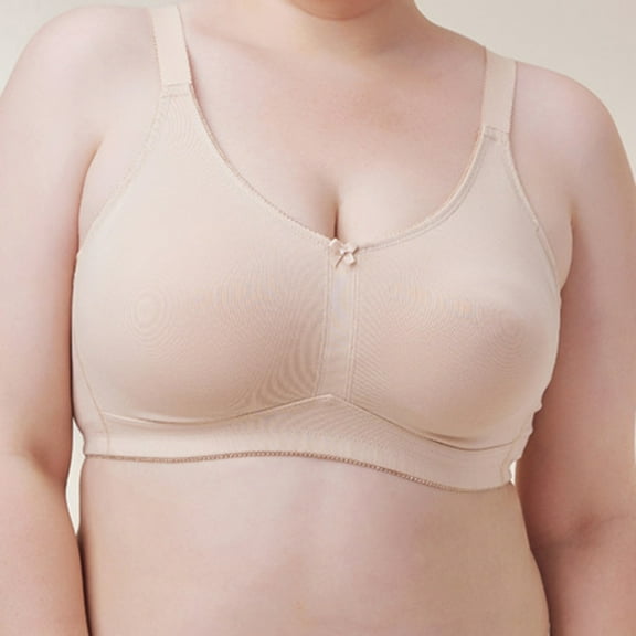 pimelu Bras for Women Wireless Bras for Women Seamless Full Coverage Full Figure Bras Elder Comfort Lightweight Push up Plus Size Silicone Bra Seamless Bra