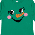 thumbnail image 4 of Inktastic Cute Snowman Girl Face Girls Long Sleeve Toddler T-Shirt, 4 of 5