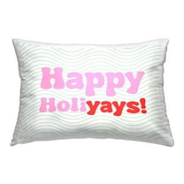 Stupell Industries Cheerful Happy Holiyays Decorative Printed Throw Pillow Design by Lil' Rue