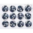 thumbnail image 3 of IBA Indianbeautifulart Blue 25 Mm Floral Texture Shirting Printed Canvas Fabric Buttons Round 2 Hole&nbsp;Decorative Buttons For Sewing Crafting Pack Of 50, 3 of 7