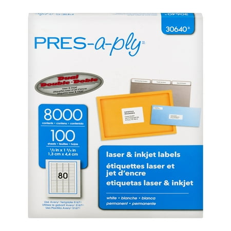 avery 30607 pres a ply laser inkjet labels 5000 ct5000 0 ct