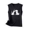 thumbnail image 4 of Tops casuales sexys de verano sin mangas para mujer Tops de chaleco sin mangas con estampado de cuello redondo regular Pompotops lopia994637, 4 of 5