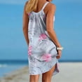 thumbnail image 6 of Yertdoel Summer Dresses for Women Hawaiian Print Sleeveless Elastic Crew Neck Halter Relaxed Fit Sundresses Beach Vacation Casual Fashion Soft Cozy Mini Dress, 6 of 8