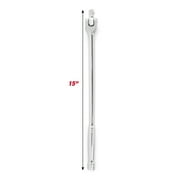 Hyper Tough 15-inch 1/2-Inch Rust Resistant Breaker Bar with Rotating Head