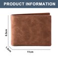 thumbnail image 2 of Carteras de cuero plegables para hombre Cartera plegable delgada de capacidad adicional para hombre con múltiples ranuras para tarjetas, 2 of 6