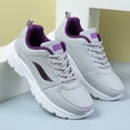 thumbnail image 6 of Rokment Women's Running Shoes Spring Fall Casual Leather Lace up Tennis Fashion Sneakers Comfortable Memory Foam Jogging Nursing Non Slip Work Shoes Grey Size 9.5, 6 of 6