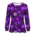 thumbnail image 4 of Womens Tops, Summer Women's Print Long Sleeve Tops Loose Blouse Casual O-Neck Tee Shirts, 4 of 4