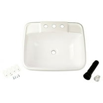 Lasalle Bristol-LaSalle Bristol 16186PWA Single Drop-In RV Bathroom Sink - White