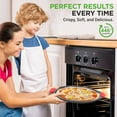 thumbnail image 4 of NutriChef 3-Piece Pizza Tray Set with Silicone Handles - Round Nonstick Pizza Pan with Perforated Holes, Durable Carbon Steel, Small, Medium, Large Sizes - Ideal for Crispy, Evenly Baked Pizzas (Gray), 4 of 5