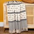 thumbnail image 2 of Parkland Collection Alia Eclectic Beige 52" x 67" WOVEN HANDLOOM Throw, 2 of 6