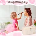 thumbnail image 5 of Bolsa de maquillaje, bolsa de cosméticos de viaje grande de cuero de PU para mujeres, bolsa organizadora de maquillaje, bolsa de artículos de tocador, 5 of 5