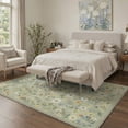 thumbnail image 4 of GENIMO 2'x3' Floral Botanical Entryway Rug, Machine Washable Non Slip Low Pile Area Rug for Front Door Kitchen Bathroom, Muted Sage, 4 of 6