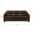 thumbnail image 7 of Hydeline Uptown Top Grain Leather Sofa, 3-Seater, Chestnut Brown with Tapered Legs. Feather down, Memory Foam and Springs Seating, 7 of 7