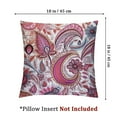 thumbnail image 4 of BANET Floral Paisley Mulberry Pillowcases for Hair and Skin, Pink Print Pillowcase, Pillow Cases with Hidden Zipper Pillow Cases Set of 2 24x24in, 4 of 7