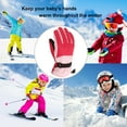thumbnail image 5 of Otqutp Kids Ski Mittens Winter Snow Waterproof Mittens Toddler Gloves Warm Windproof Warm Mittens Outdoor for Boys Girls 7-16 Years(Pink,4-8 Years), 5 of 5