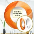 thumbnail image 3 of Designart "Vibrant Tangerine Coil" Abstract Spirals Rund Mirror For Wall Decor - Large Peach Round Printed Mirror -Modern Round Living Room Mirror - 23" x 23", 3 of 6