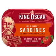 King Oscar Brisling Sardines in Zesty Tomato Sauce, 3.75 oz Can