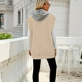 thumbnail image 4 of LYMAYTER Women Denim Jean Vest Summer Fashion Sleeveless Button-down for Jean Hooded Vest XS-2XL, 4 of 9